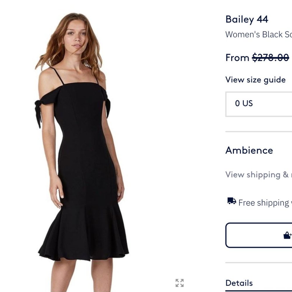 Bailey 44 Ipanema Black Cocktail Dress